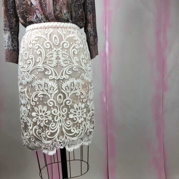 Anthropologie Dresses & Skirts - SALE Yoana Baraschi Lace Pencil Skirt Scalloped